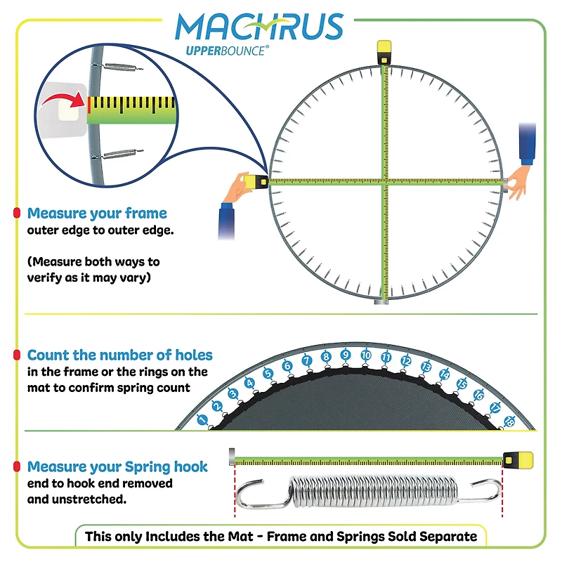 Machrus Upper Bounce 12 ft Round Trampoline Replacement Mat