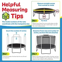 Machrus Upper Bounce 13 ft x 13 ft Square Trampoline Safety Net - 4 Arches
