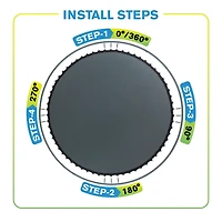 Machrus Upper Bounce 40 inch Round Mini Trampoline Replacement Mat