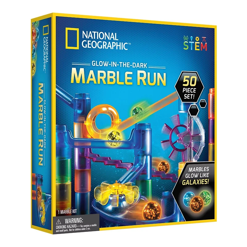 National Geographic 50 Piece Glow-in-the-Dark Marble Run