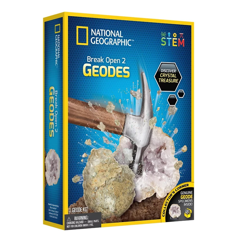 National Geographic Break Your Own Geode 2-Piece Kit