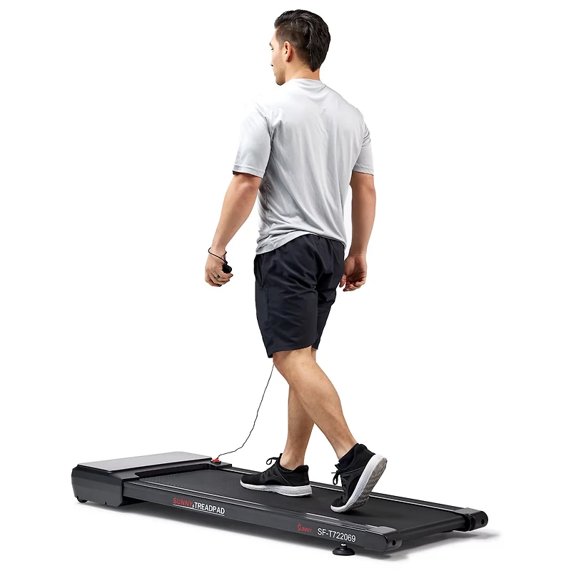 Sunny Health & Fitness Sleek Stride Smart Compact Auto Incline Treadpad Treadmill