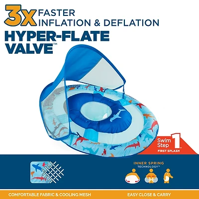 SwimWays Infants' Shark Spring Float Sun Canopy
