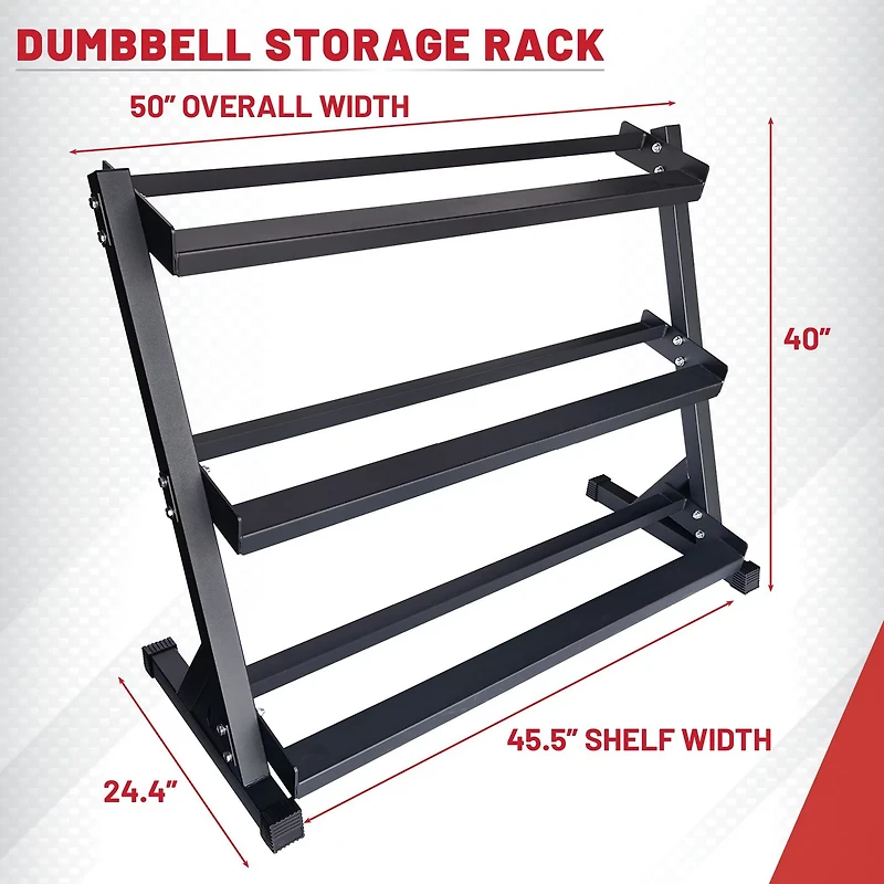 Lifeline 3-Tier Dumbbell Rack