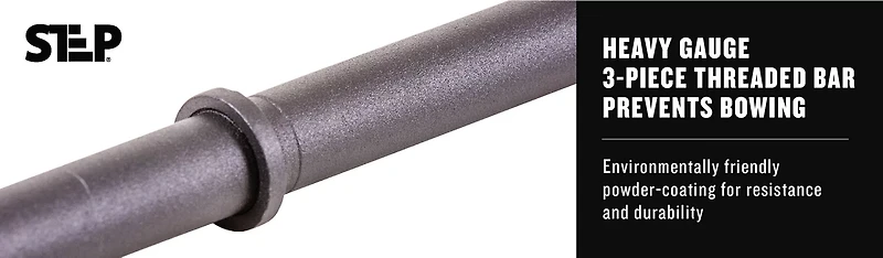 The Step Fitness Adjustable 60 lb Barbell Weight Set