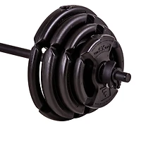 The Step Fitness Adjustable 60 lb Barbell Weight Set