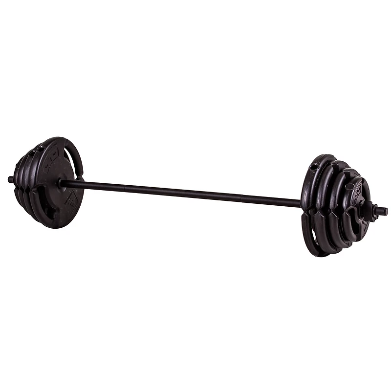 The Step Fitness Adjustable 60 lb Barbell Weight Set
