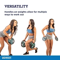 US Weight 54 lb Barbell Weight Set with 55 in Bar