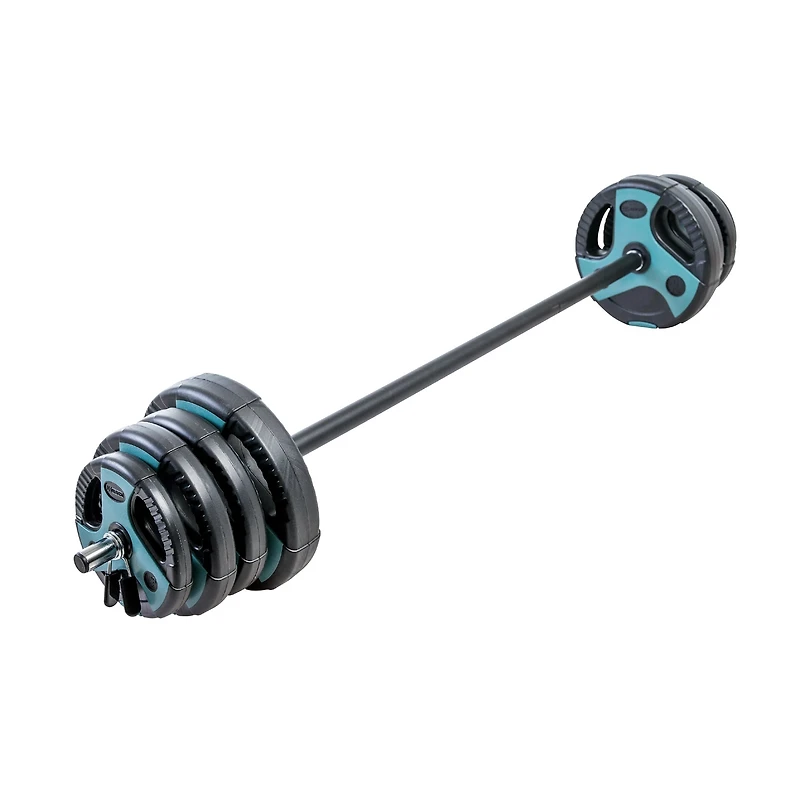 US Weight 54 lb Barbell Weight Set with 55 in Bar