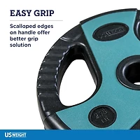 US Weight 54 lb Barbell Weight Set with 55 in Bar