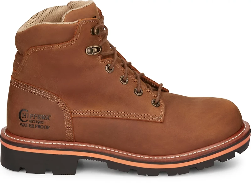 Chippewa Boots Men's 6 in Thunderstruck Waterproof Lace-Up Work Boots
