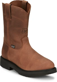 Justin Men's 10 in Round-Up Pull-On Work Boots