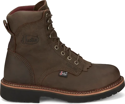 Justin Men's 8 in Rivot Steel Toe Lace-Up Work Boots