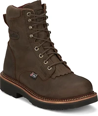 Justin Men's 8 in Rivot Steel Toe Lace-Up Work Boots