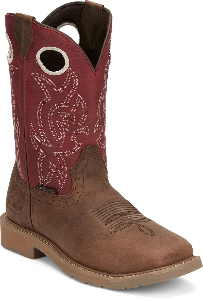 Justin Men's All Around Steel Toe Pull On 11 in Boots