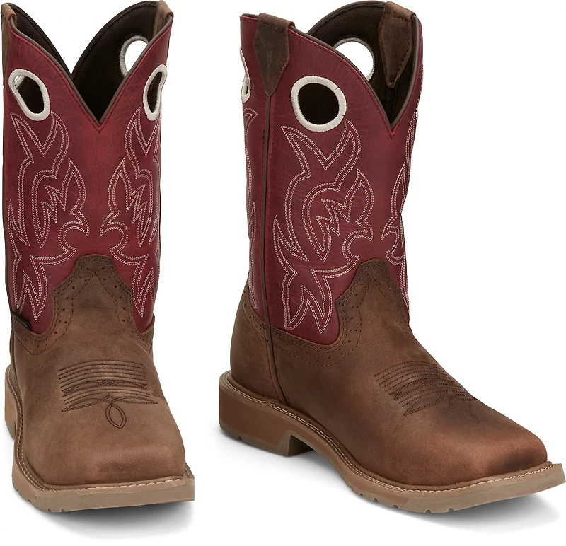 Justin Men's All Around Steel Toe Pull On 11 in Boots