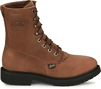 Justin Originals Men's Livestock Waterproof Lace-Up 8 in Boots