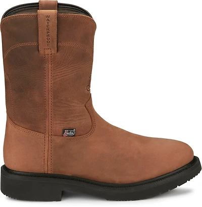 Justin Originals Men's Round-Up Waterproof Pull On 10 in Boots
