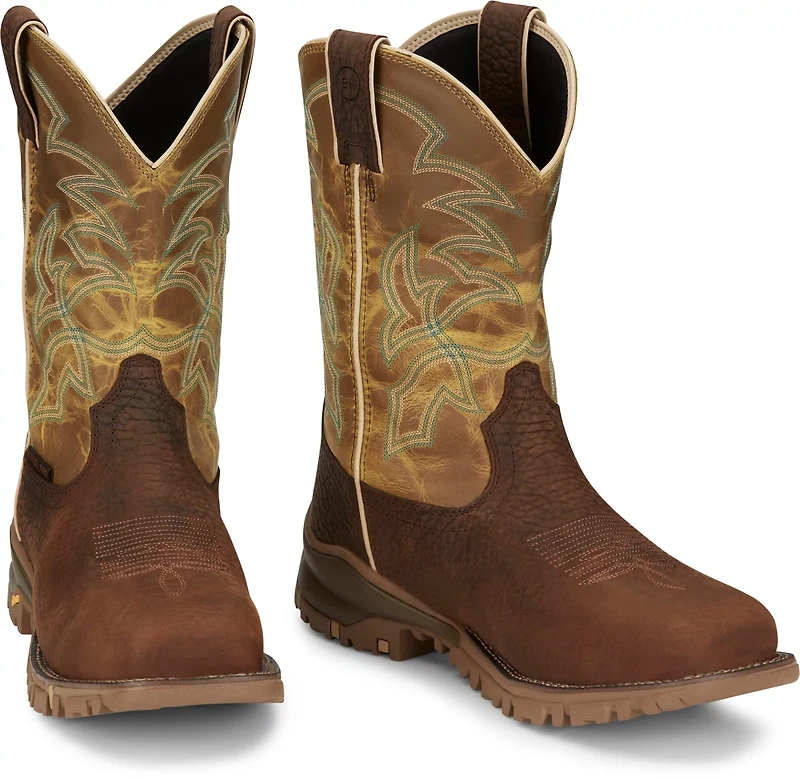 Tony Lama Men's 11 in Roustabout Waterproof Steel Toe Work Boots