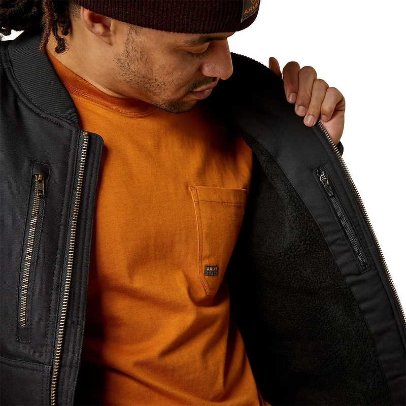Ariat Men's Rebar Stretch Canvas Bomber Jacket