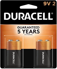Duracell Coppertop 9V Alkaline Batteries 2-Pack