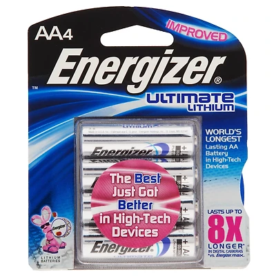 Energizer® Ultimate Lithium AA Batteries 4-Pack