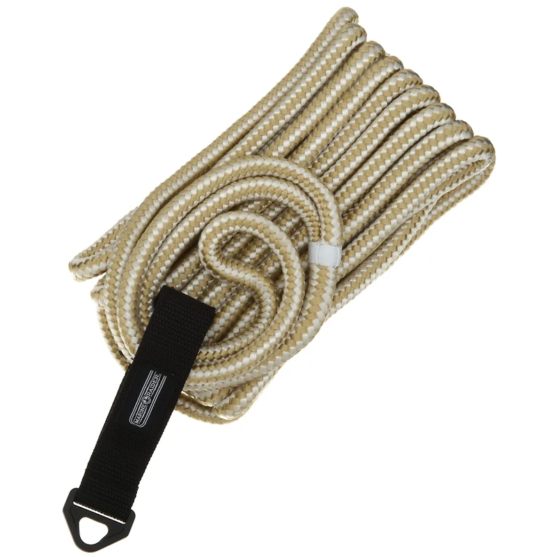 Marine Raider 1/2 in x 25 ft White/Gold Double-Braided Dock Line