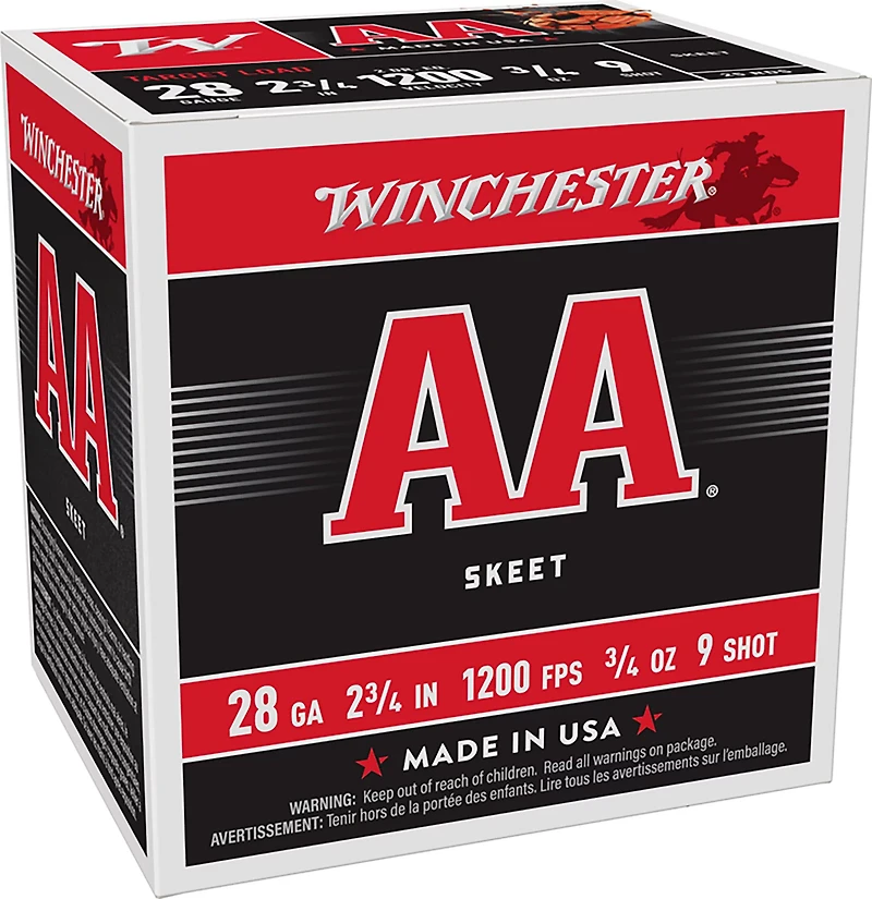 Winchester AA HS Target Load 28 Gauge 9  Shotshells - 25 Rounds
