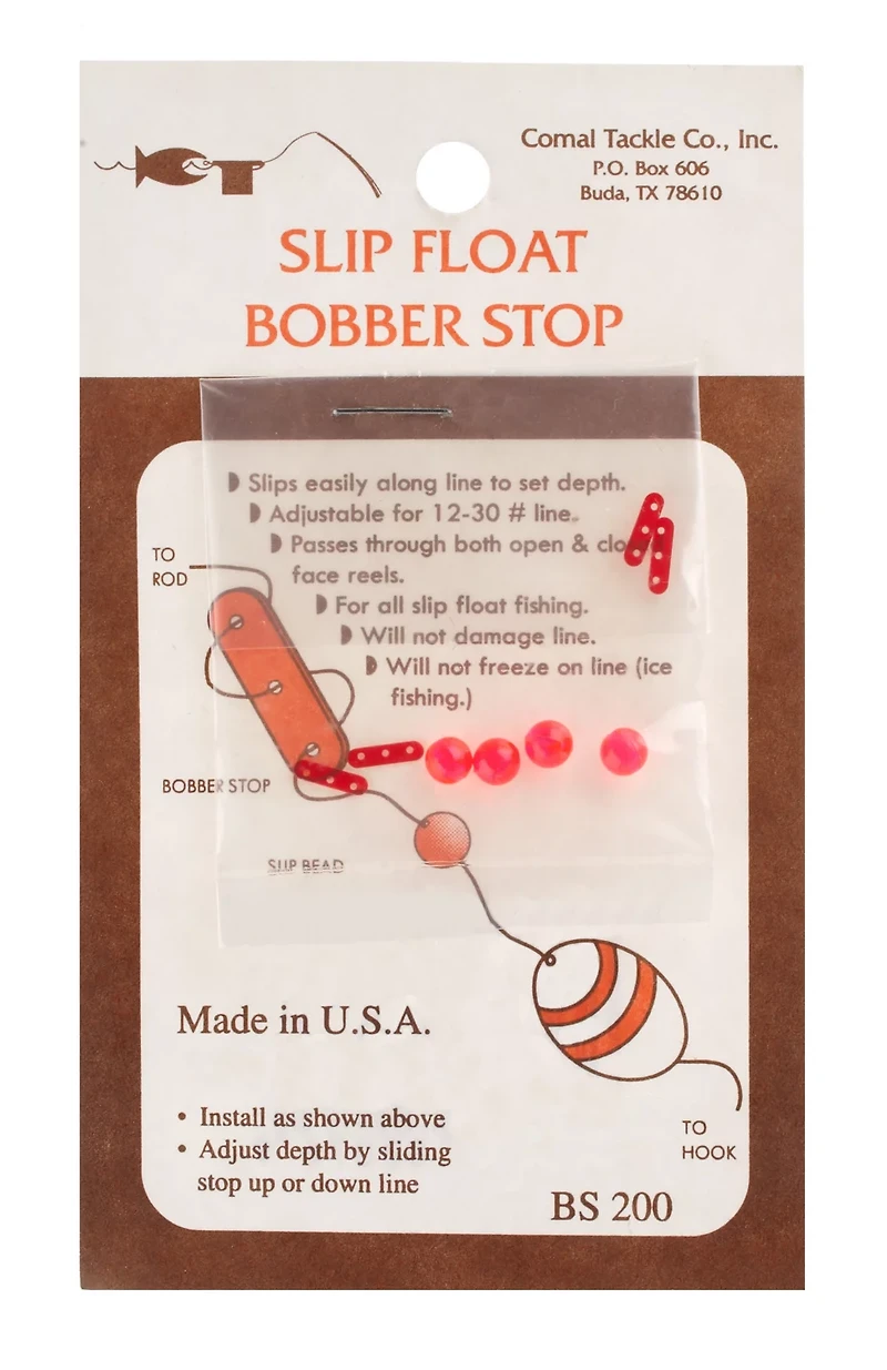 Comal Tackle Slip Float Bobber Stop
