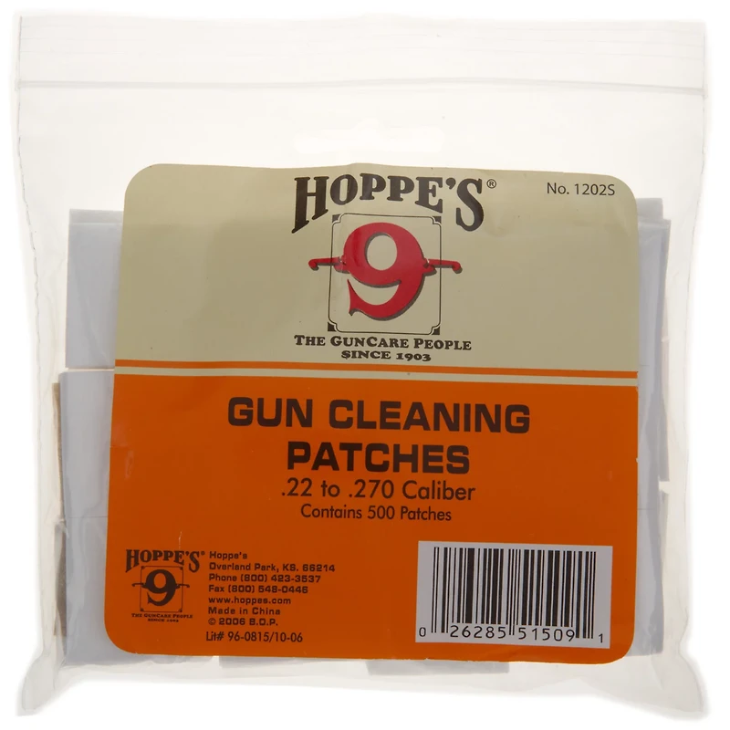 Hoppe's .22 - .270 Caliber Patches 500-Pack