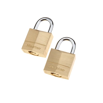 Master Lock Solid Brass Padlocks 2-Pack