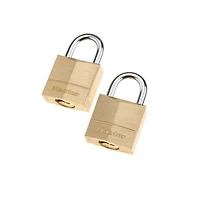 Master Lock Solid Brass Padlocks 2-Pack