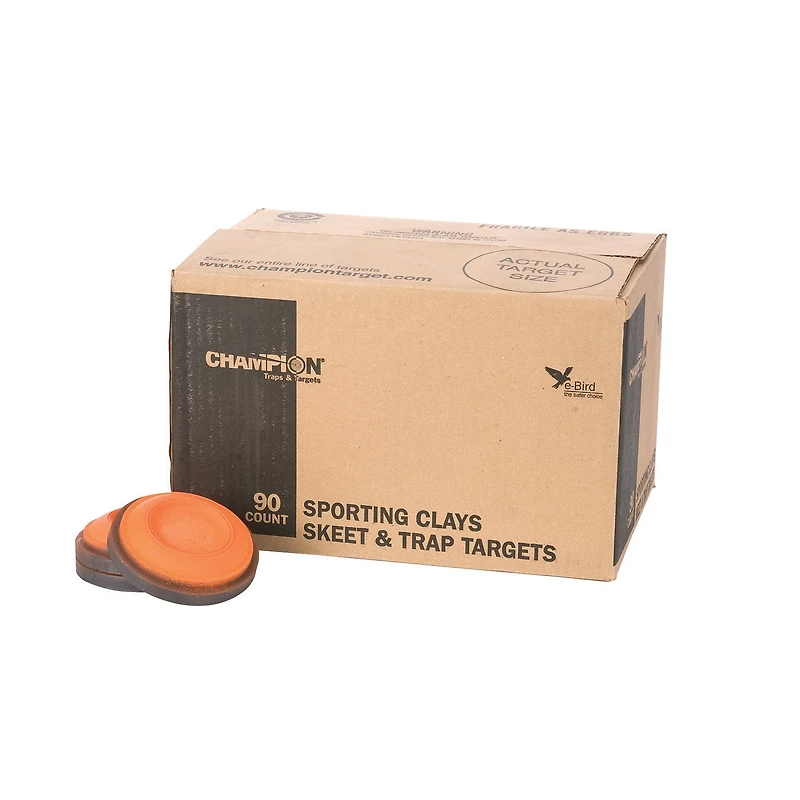 Champion Orange Dome Standard Clay Targets 90-Pack