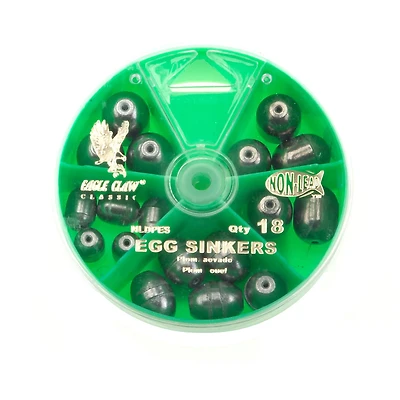Eagle Claw Egg Sinker Non-Lead Sinkers 24-Pack