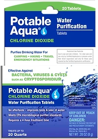 Potable Aqua® Chlorine Dioxide Water Purification Tablets