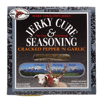 Hi Mountain Jerky Cracked Pepper and Garlic Blend Jerky Seasoning and Cure