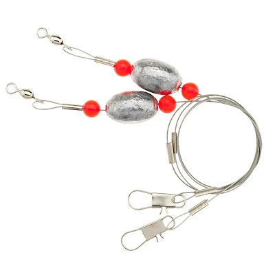 Eagle Claw Lazer Sharp 1 oz 18 in Saltwater Rigs 2-Pack