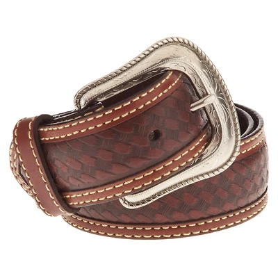 Magellan Outdoors Men's Star Concho Basket Weave Belt