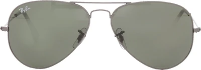 Ray-Ban Aviator Large Neutral Gray Metal Sunglasses