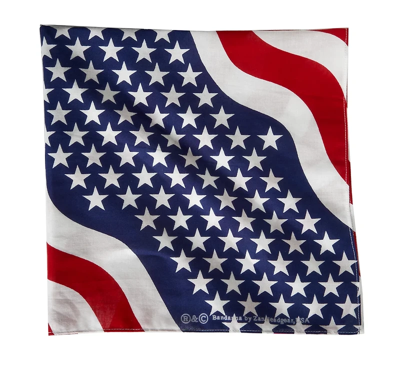 ZANHeadgear Wavy American Flag Premium Bandana