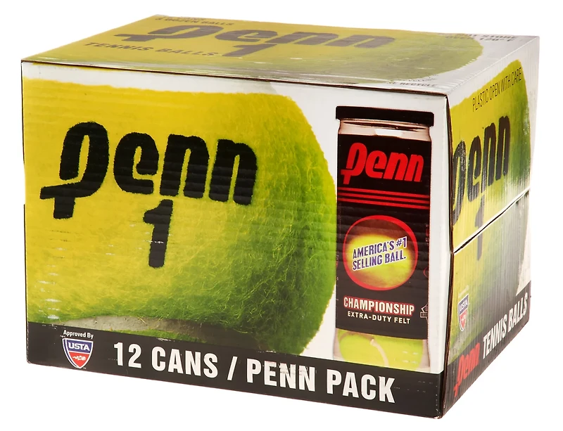 Penn Championship XD Tennis Balls 12 Can Pack/ 36 Balls