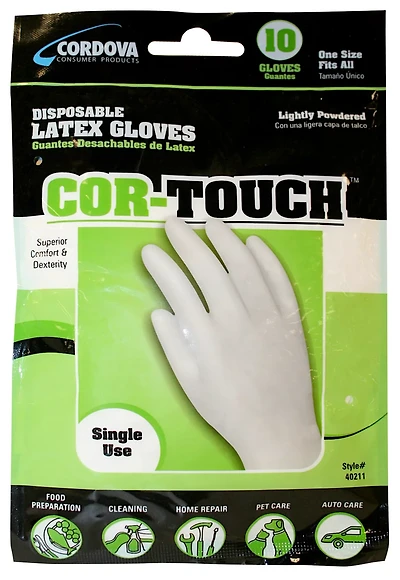 Cordova Consumer Products Latex Gloves 10-Pack