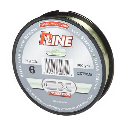 P-Line CX Premium 6 lb 300 yards Fluorocarbon Fishing Line