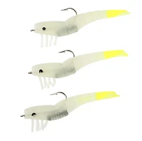 D.O.A. Fishing Lures 3-1/2 Standard Shrimp Rigged Plastic Swimbaits 3-Pack