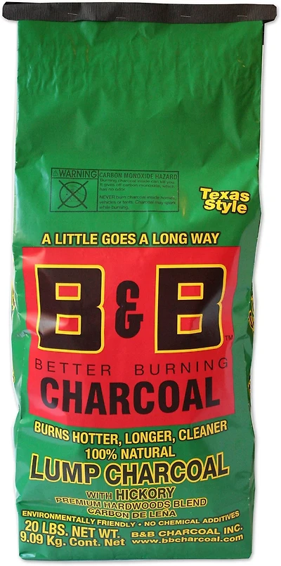 B&B Hickory 20 lb. Lump Charcoal