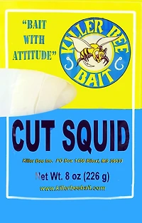 KILLER BEE BAIT Frozen Cut Squid 8 oz Bait