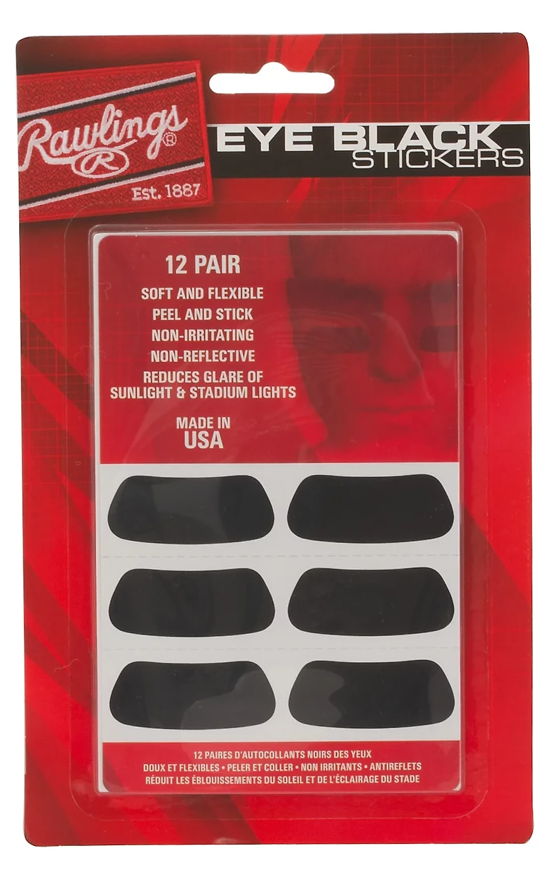 Rawlings Eye Black Stickers 12-Pack