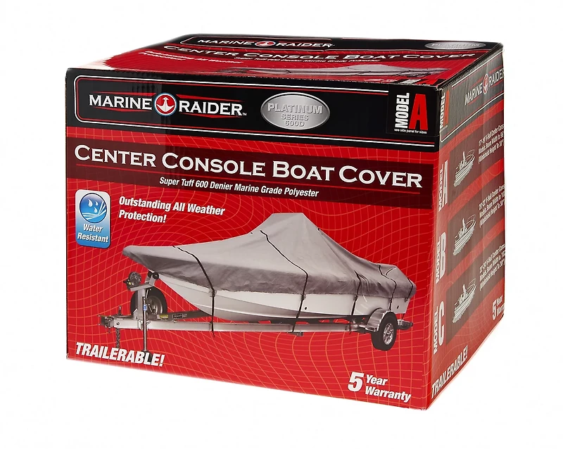 Marine Raider Model A 600-Denier Center Console Cover Fits 17' - 19' Center Console Boats
