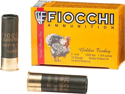 Fiocchi 12 Gauge Nickel-Plated Lead Turkey Shotshells
