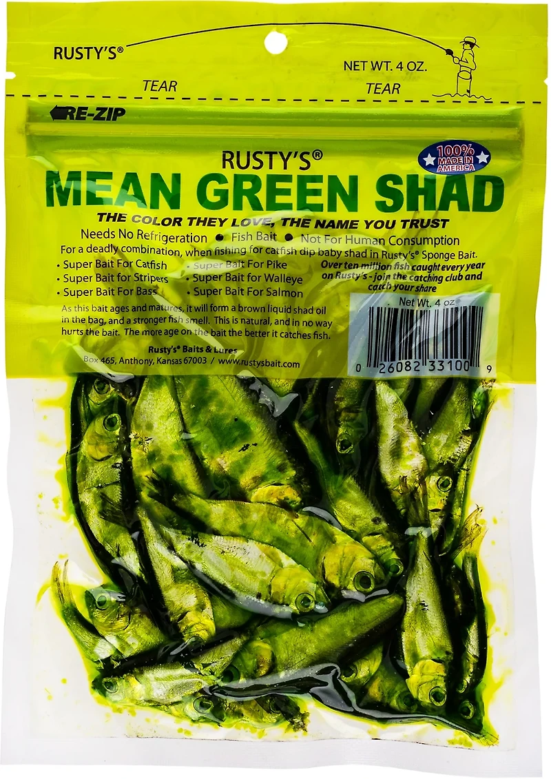 Rusty's 4 oz. Mean Green Shad Bait
